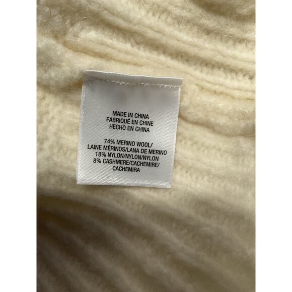 Favorite Daughter 'The Winter William' White Merino Wool Blend Long Sleeve V - Picture 5 of 5